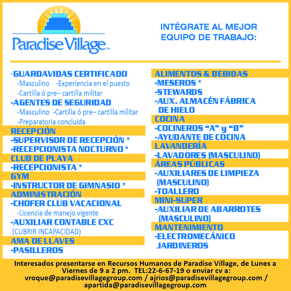 Hotel paradise village disen%cc%83o