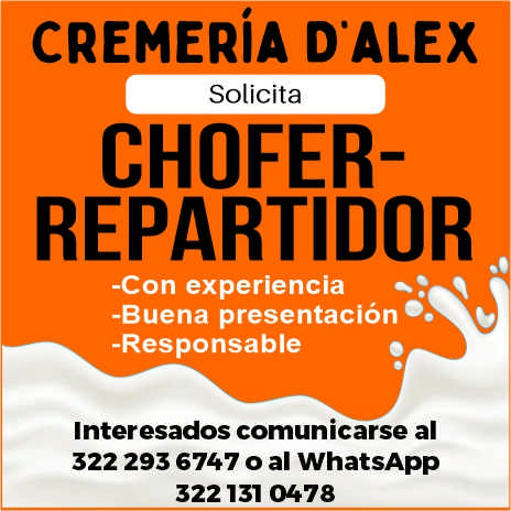 anuncio de
CHOFER-
REPARTIDOR