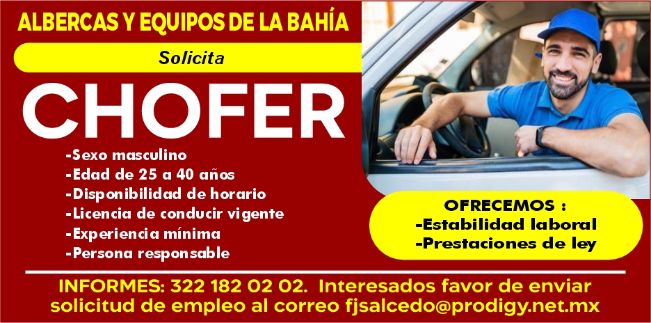 anuncio de
CHOFER