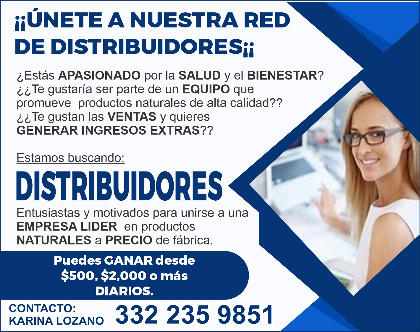 anuncio de 
DISTRIBUIDORES
