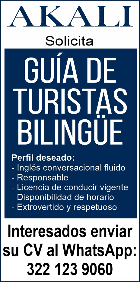 anuncio de 
GUÍA DE
TURISTAS
BILINGÜE
