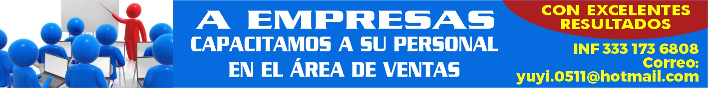 anuncio de A empresascapacitamos a su personalen el Area de ventascon excelentesresultadosinf 333173 6808correo:yuyi.0511@hotmail.com