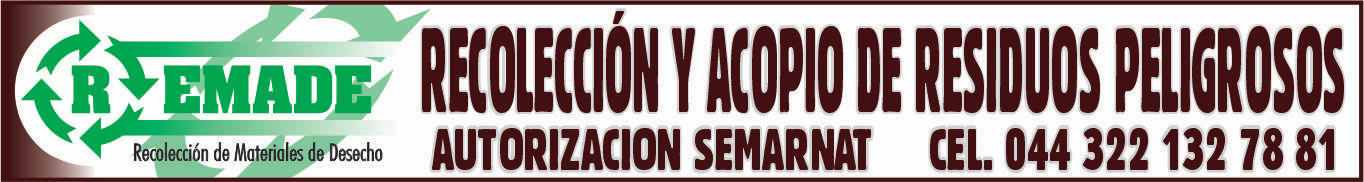anuncio de Recoleccion de materiales de desechoacopio de residuos peligrososautorizacion semarnat cel. 044 322 132 78 81