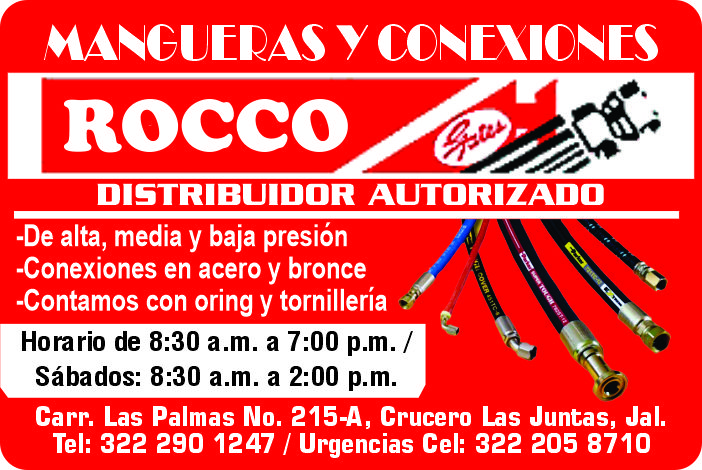 Mangueras conexiones rocco