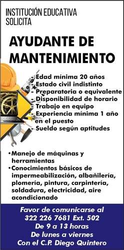 imagen de Bolsa de Trabajo Mano a Mano ofrece:_1