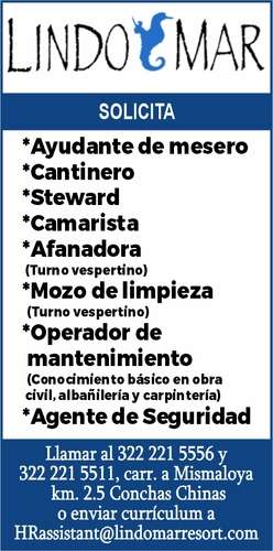 imagen de Bolsa de Trabajo Mano a Mano ofrece:_1
