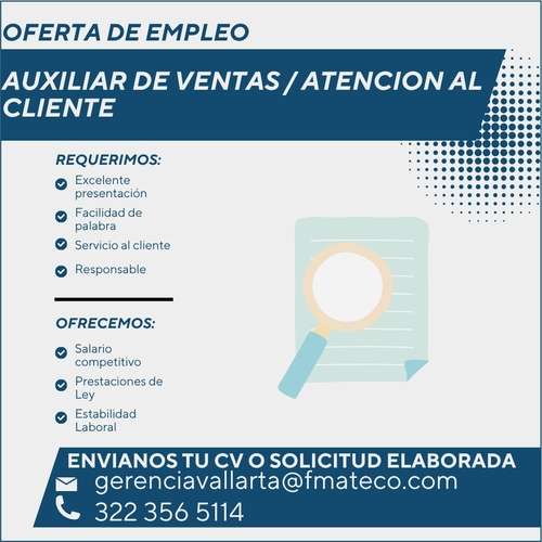 imagen de Bolsa de Trabajo Mano a Mano ofrece:_1