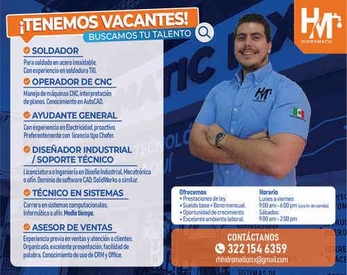 imagen de Bolsa de Trabajo Mano a Mano ofrece:_1